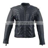 HMB-0274A WOMEN LEATHER JACKETS MOTORBIKE BIKER FASHION COATS