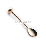 Custom Nice Gold Engraved Decorative Salt Spoon
