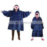 Custom Giant Pocket Design Oversized Sherpa Sweatshirt Wearable Huggle Blankets Hoodie Robe Hooded Blanket for Adults thumbnail-5