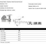 Wall Mounted Flange Tube Bar Connector Round Pipe Connector Stainless Steel Glass Floor Bracket Support thumbnail-6