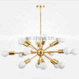 Hotel Project Antique Gold Glass Chandelier Home Decorative Led Metal Ceiling Chandelier Light thumbnail-5