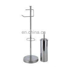 Bathroom Floor Standing Toilet Paper Holder Accessories Stainless Steel Toilet Paper Roll Holder thumbnail-5