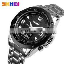 SKMEI 1464 Minimalist Analog Digital Men Business Watches Stainless Steel OLED Display Compass Sports Watch thumbnail-2