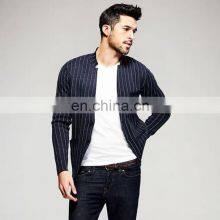 Cotton and Linen Twill Yarn-dyed Linen Striped Striped Fabric Fishbone Grain Blazer Fabric thumbnail-5