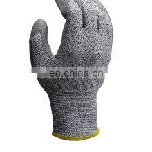 HPPE Anti-Cut Level 5 Protection Safety Work Cut Resistant Gloves With PU Coated Palm thumbnail-4