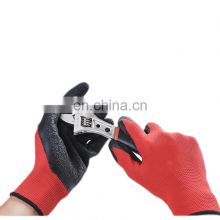 High Quality Industrial Hand Protective Waterproof Full Dipped Palm Latex Coated Safety Anti Slip Working Gloves