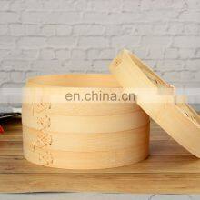 New Arrival 2 Tier 8 Inch 12 Inch Bamboo Steamer Basket Dumpling Vegetable Steamer Multilayer Cooking Steamer Basket thumbnail-4