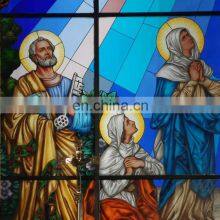 Chinese Manufacturer Customized Art Design Tiffany Stained Glass For Windows Wholesale Price Church Decoration Glass thumbnail-2
