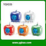 YGH335 Wholesale Desktop Digital Colorful Apple Talking Clock With Time and Temperature Display