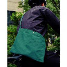 Cycling Musette Bag With Long Strap Traveling Shopping Black Cotton Canvas Shoulder Crossbody Food Bags thumbnail-2