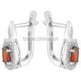 Natural Garnet Stone Fashion 925 Sterling Silver Ring Earring Set thumbnail-5