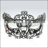 Black Swan Metal Filigree Laser Cut Venetian Masquerade Mask w/ Rhinestones NEW thumbnail-1