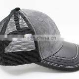 Leather Brim Grey Trucker Hats With High Quality thumbnail-2