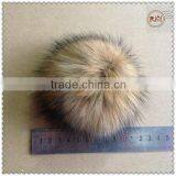 100% Fluffy Raccoon Fur Balls Keychains thumbnail-4