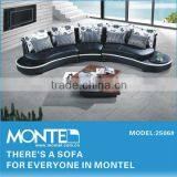 Bordeaux Natural Half Moon Leather Sofa thumbnail-1
