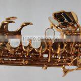 High Grade Bb Key Dark Gold Lacquer Straight Soprano Saxophone With G Key thumbnail-4