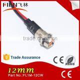 Wenzhou Green Lamp 12MM Metal 12V DC Led Side Signal Lights Bulbs With Wire thumbnail-1