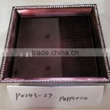 Crytals Gold Square Plastic Dishes wholesale