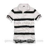 Man's Stripe Garment Wash Polo Shirt Pmwt005 thumbnail-1