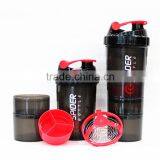 3 in 1 Sports Shake Bottle,BPA Free Plastic Protein Powder Shake Bottles With Storage Compartment / Pill Box thumbnail-6