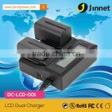 Professional LCD Dual Battery Charger For Sony FM50 FM55H FM500H With USB Output thumbnail-4