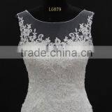 Best Selling Wedding Gown Sexy Low Back Lace up Back Sleeveless Mermaid Wedding Dress thumbnail-2