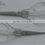 High Quatity Office Transparent Plastic Scissors Student Scissors