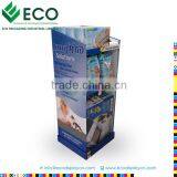 Durable 2 Layers Book Corrugated Display Stand With Customized Printing