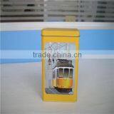 Yellow Color Rectangular Wholesale Coffee Tin