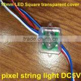 12mm LED Square Transparent Cover WS2811 50pcs String IP68 DC5V Full Color Rgb Pixel Led Supplier's Choice thumbnail-2