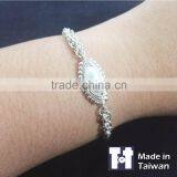 Fashion 925 Spiral Pearl Sterling Silver Bracelet Jewelry Gifts thumbnail-6