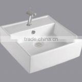 Simple Rectangular China Bathroom Ceramic Basin
