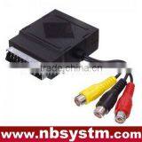 Scart Plug to Scart Jack + 3RCA Jack in