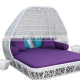 Hot sale Comfortable Outdoor Hotel Furniture Artificial Wicker Patio Furniture Daybed