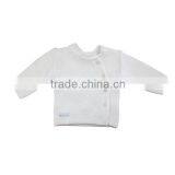 7G18031 100%Cotton New Style White Long Sleeve Cardigan