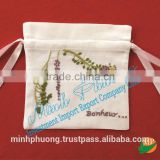 A little cloths bag with hand embroidery air fresh flower fragrant bag