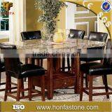 Shenzhen low price marble top dining table for restaurant