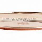 IndianArtVilla Steel Copper Oval Serving Plate for Dinner Restaurant Hotel Home Kitchen Dinning Gift Item Tableware