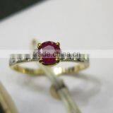 Ruby Diamond Ring In 14K Gold thumbnail-1