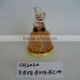 Hand Painted Cooker Ceramic Bell thumbnail-1