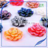 Bright Vibrant Colours Bow Resin Crafts Flat Back Resin Flower in AB Colors thumbnail-5