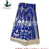 Haniye JLQ21-1/2016 Shining Embroidery French Tulle Lace / Laces Fabric Nigerian African Style With Sequins thumbnail-2