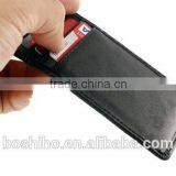 Boshiho Latest Design Genuine Leather Zipper Slim Id Business Card Holder thumbnail-2