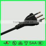 Brazil 3 Prong AC Electric Power Plug Lamp Cord With Plug for Sale thumbnail-2