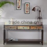 Iron wood console table