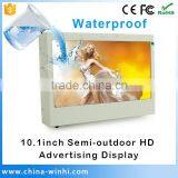 10.1inch 1080P Waterprroof Advertising Led Screen Outdoor Digital Signage