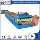 PLC Controlling Colored Steel Step Tile Roofing Making Machine thumbnail-1