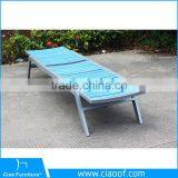 Outdoor Rattan Lounge Furniture Aluminum Sun Lounger Beach Chair thumbnail-4