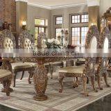 European Peacock Design Royal Rectangle Dining Table, Pure Hand Carved Upholstery Dining Chair And Furniture(MOQ=1 SET) thumbnail-1