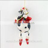 2017 Resin Cow Figurine Antique Christmas Tree Decoration thumbnail-1